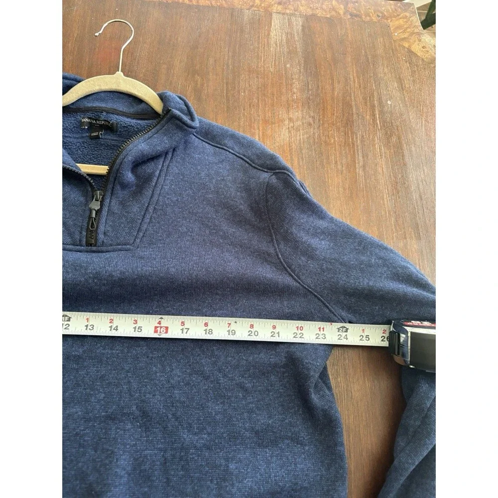 Banana Republic Men's Half-Zip Pullover Sweater - Size XL Blue